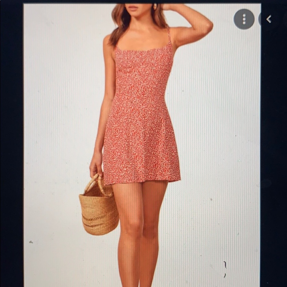 Reformation Yasmin dress red Scribble